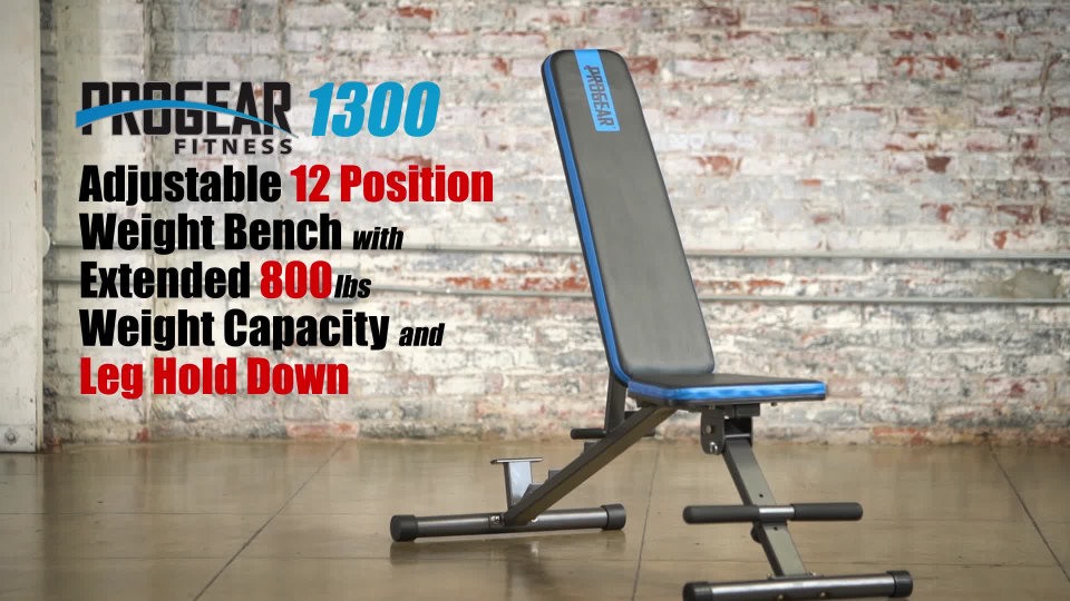 PROGEAR 1300 Adjustable and Foldable 12 Position Heavy-Duty Weight Bench with an Extended 800lb Weight Capacity and Leg Hold Down - image 2 of 22