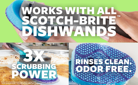Scotch-Brite Scrub Dots Non-Scratch Dishwand Refills - Power Townsend  Company