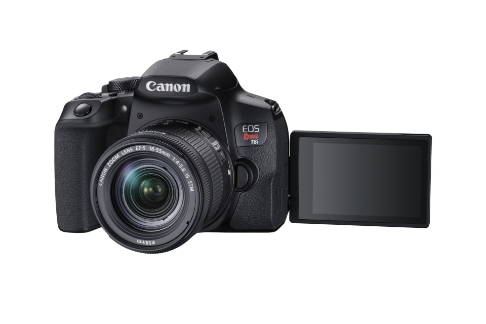 Canon EOS Rebel T8i EF-S DSLR with 18-55mm f/ 4-5.6 IS STM Lens