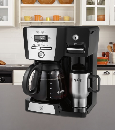 Mr. Coffee 12 Cup Programmable Black Coffee Maker with Hot Water