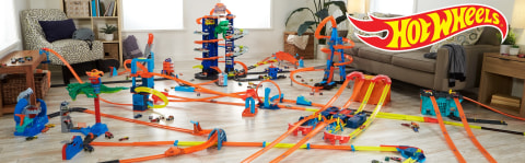 Pista de juguete hot wheels discount city ataque aéreo del dragón