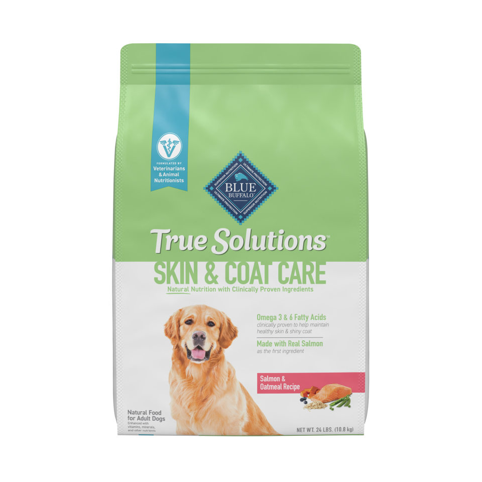 thumbnail video image 2 of Blue Buffalo True Solutions Skin & Coat Care Natural Dry Dog Food, Salmon, 24-lb. Bag, 2 of 13