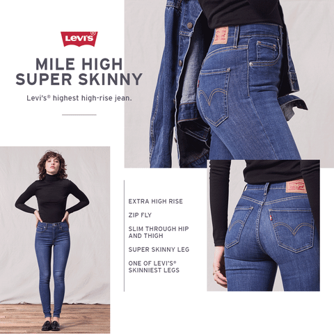 levi mile high super skinny jeans