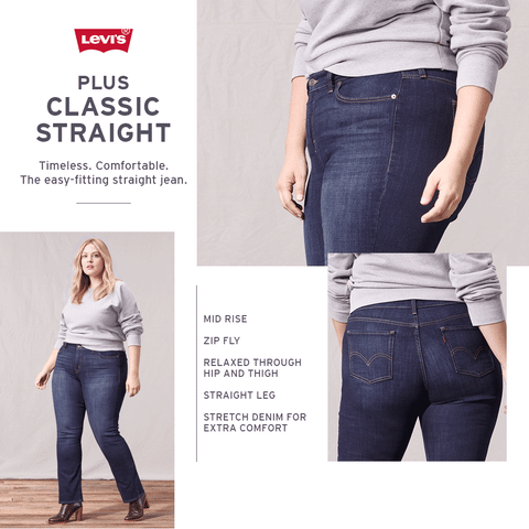 levi's women's plus size 414 classic straight jeans
