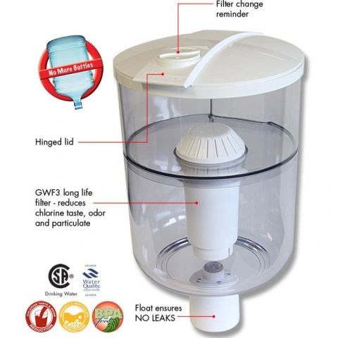 Vitapur® Water Filtration Bottle System for Top-Load Water