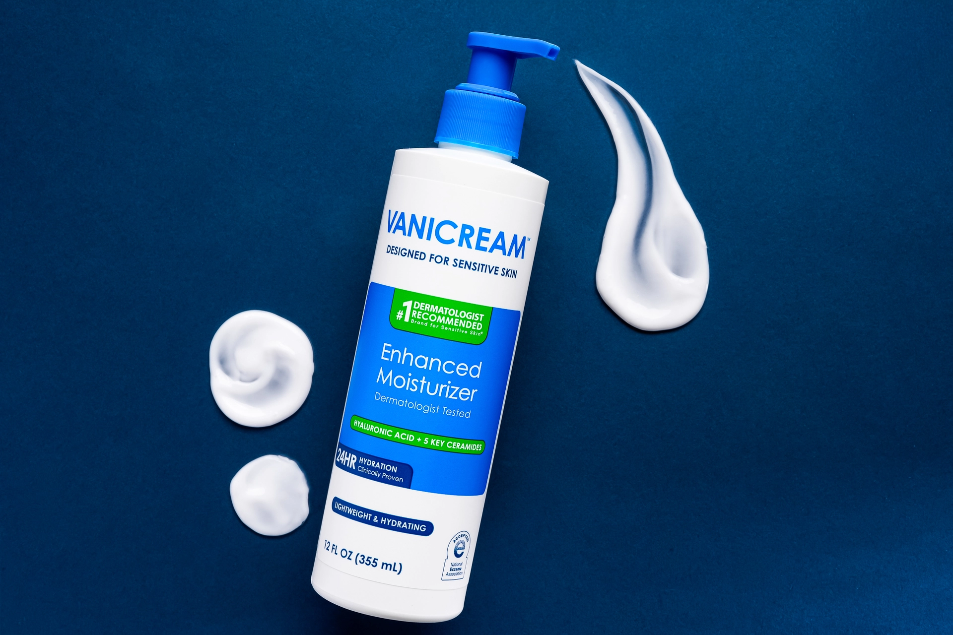 A bottle of Vanicream Enhanced Moisturizer