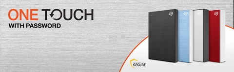 Seagate One Touch with Password 4TB External USB 3.0 Portable Hard