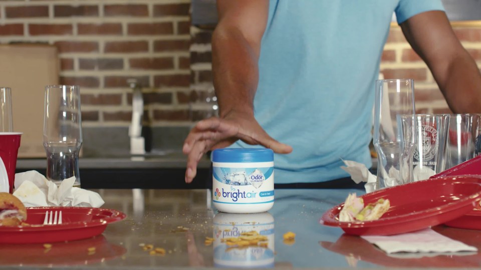 thumbnail video image 2 of BRIGHT Air Super Odor Eliminator, Cool and Clean, Blue, 14oz, 2 of 3