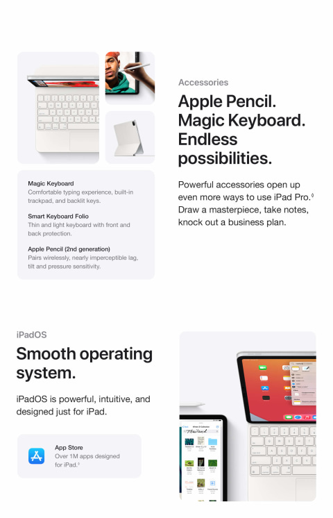 480 Apple &Lt;H1 Class=&Quot;Heading-5 V-Fw-Regular&Quot;&Gt;Apple - 12.9 Inch Ipad Pro (Latest Model) With Wi-Fi - 128Gb - Silver&Lt;/H1&Gt; Ipad Pro Features The Powerful Apple M1 Chip With Next-Level Performance And All-Day Battery Life. The Liquid Retina Display On The 11-Inch Ipad Pro Is Not Only Gorgeous, But Super Portable. And A Front Camera With Center Stage Keeps You In Frame Automatically During Video Calls. Ipad Pro Has Pro Cameras And A Lidar Scanner For Stunning Photos, Videos, And Immersive Ar. Thunderbolt For Connecting To High-Performance Accessories. And You Can Add Apple Pencil For Note-Taking, Drawing, And Marking Up Documents, And The Magic Keyboard For A Responsive Typing Experience And Trackpad Ipad Pro Apple 12.9 Inch Ipad Pro (Latest Model) With Wi-Fi - 128Gb - Silver