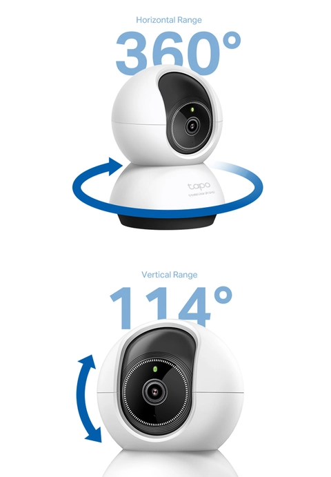 TP Link Tapo 360º Pan/Tilt 2K QHD Home Security Camera No Monthly