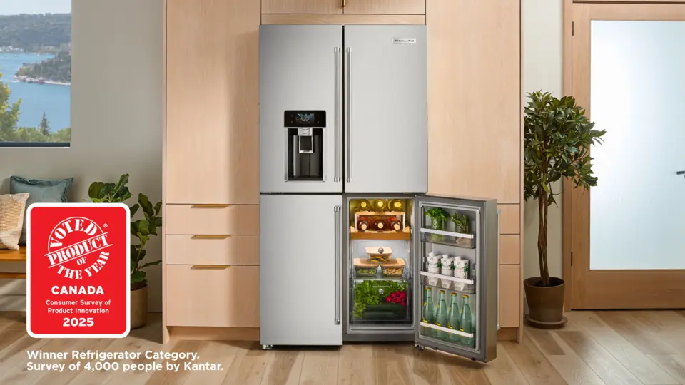 KitchenAid - 36 Inch 19.4 cu. ft French Door Refrigerator in Stainless