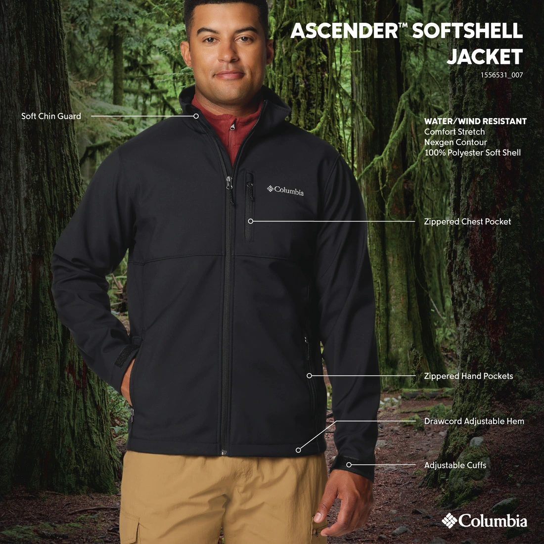 Columbia Men's Ascender Water-Resistant Softshell Jacket - Macy's