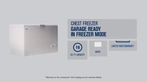 MZC5216LW by Maytag - Garage Ready in Freezer Mode Chest Freezer with  Baskets - 16 cu. ft.