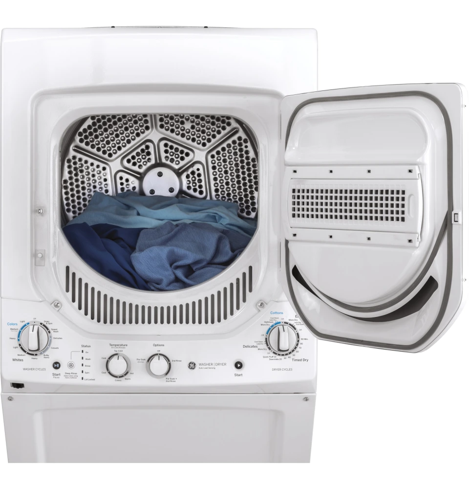 Large capacity stackable washer and dryer top