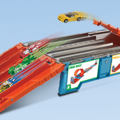 hot wheels track builder system race