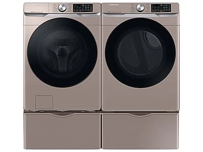 Samsung 4.5 Cu. Ft. Smart Front Load Washer with Super Speed Wash in Champagne NFM