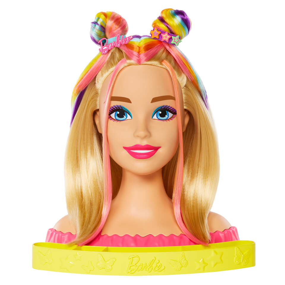 Barbie Deluxe Styling Head with Color Reveal Accessories and Blonde ...