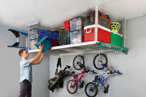 Overhead Garage Storage Rack, Costco Garage Storage Shelving