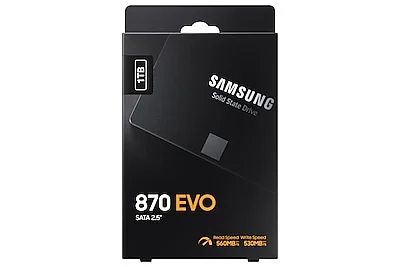 Samsung 870 Evo SATA 2.5 in. SSD 1TB Portable Hard Drive