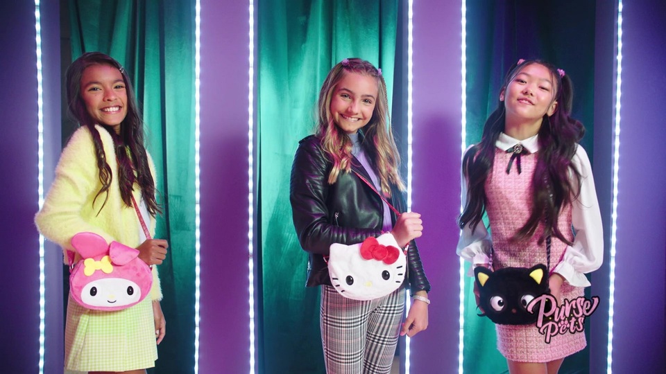 thumbnail video image 2 of Purse Pets, Sanrio Hello Kitty and Friends, Chococat Interactive Pet Toy and Handbag with over 30 Sounds and Reactions, Kids Toys for Girls, 2 of 5