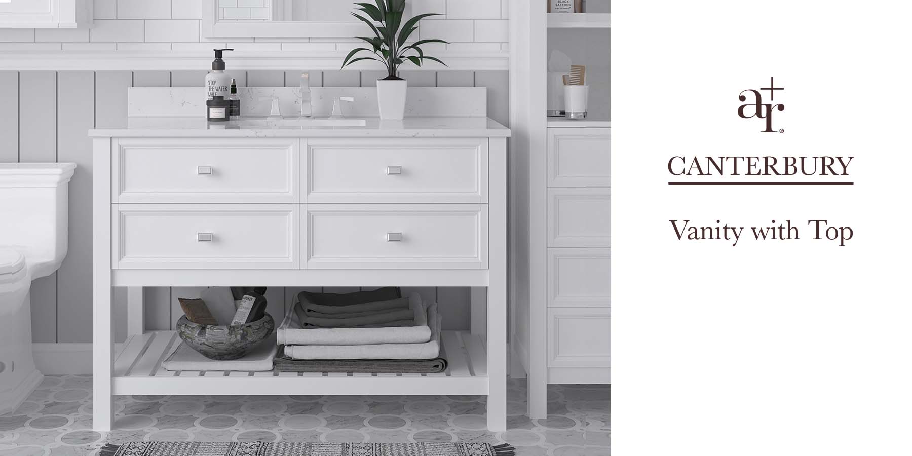 canterbury white bathroom vanity