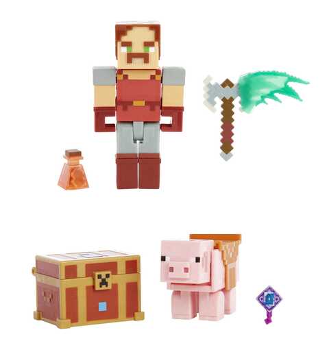 Minecraft - Figurines articulées Minecraft Dungeons assorties