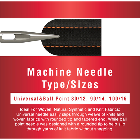 SINGER Universal Ball Point Machine Needles Assorted Sizes 5ct