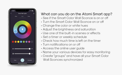 Features of the Atomi Smart app