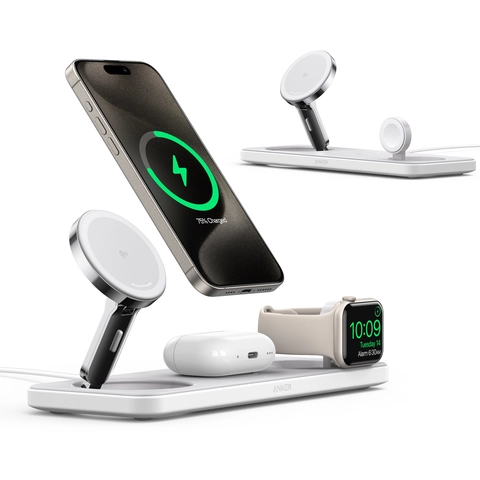 Anker MagGo Wireless Charging Station (Foldable 3-in-1) | Shop Now