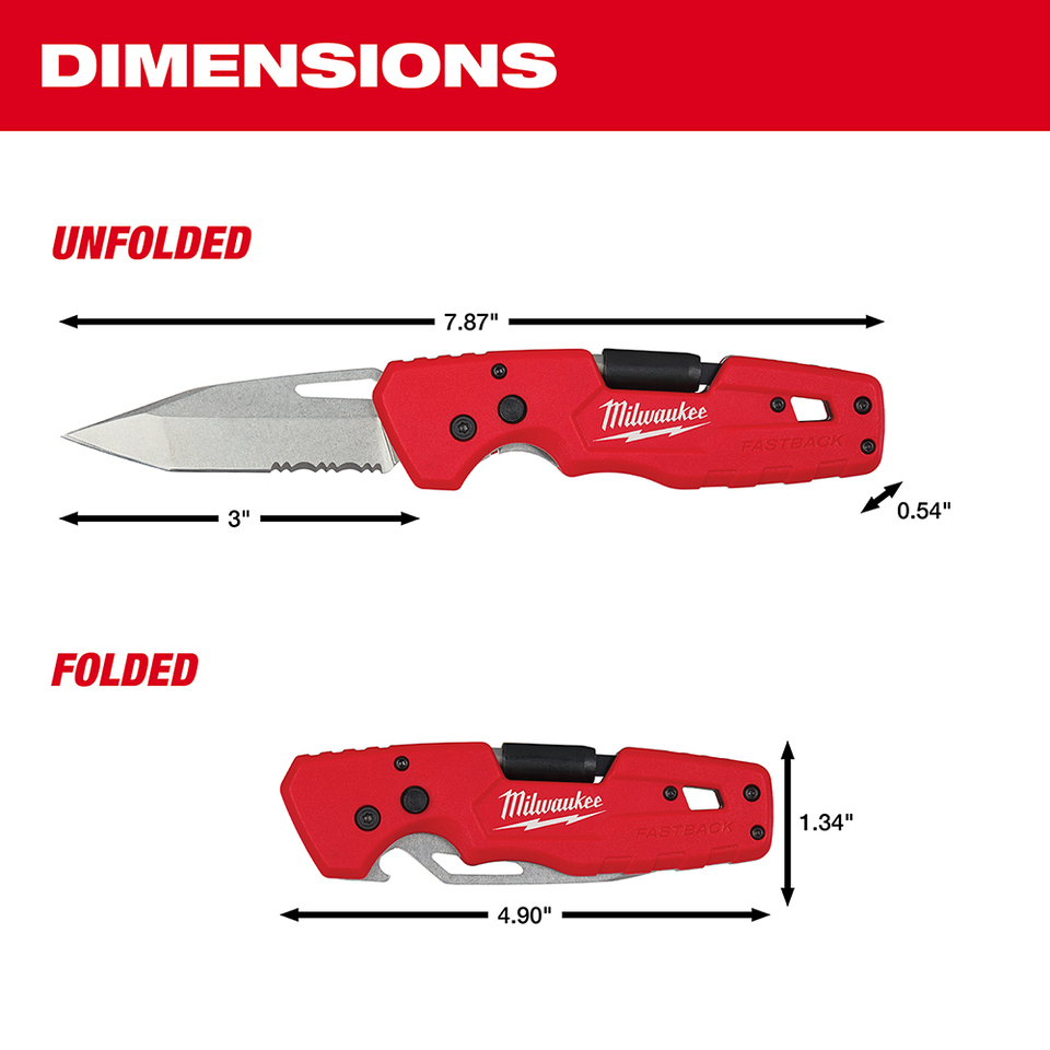 Milwaukee Tool - Pocket & Folding Knives; Edge Type: Partially 