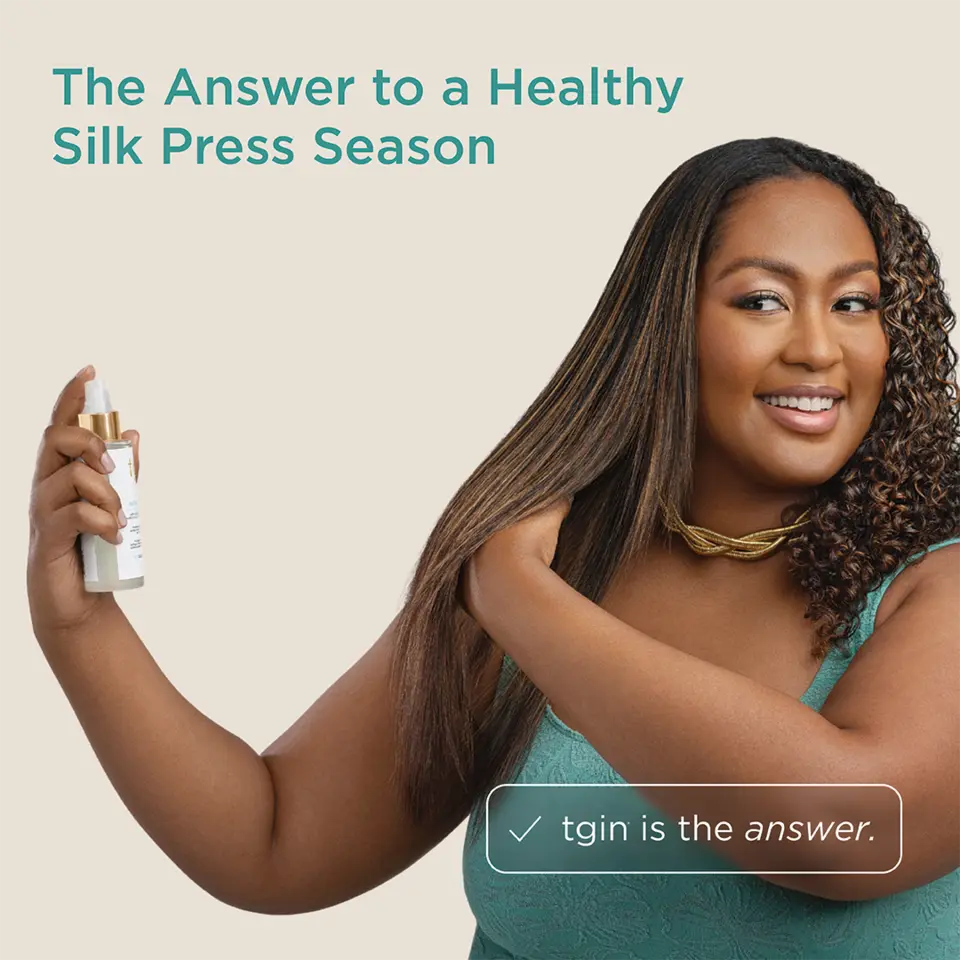 Model - healthy silk press