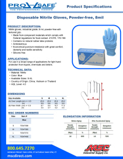 PRO-SAFE Work Gloves: Medium, Nitrile-Coated Nylon, General Purpose - Black & Gray, 8.7 OAL, Not Lined, Lint Free | Part #45-111-M