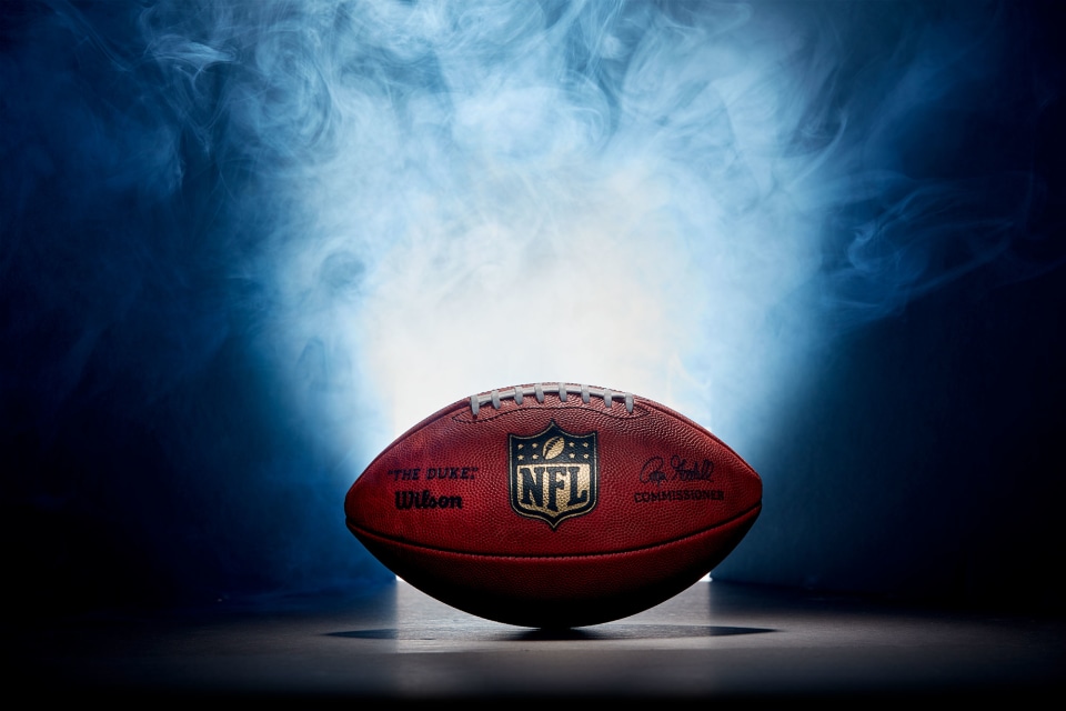 thumbnail video image 2 of Wilson "The Duke" NFL Official Game Football, 2 of 4