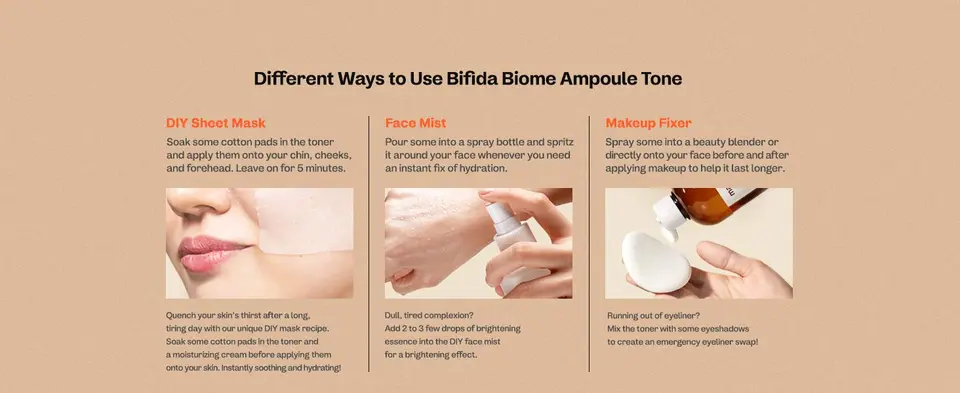 How to use Bifida Biome Ampoule Toner