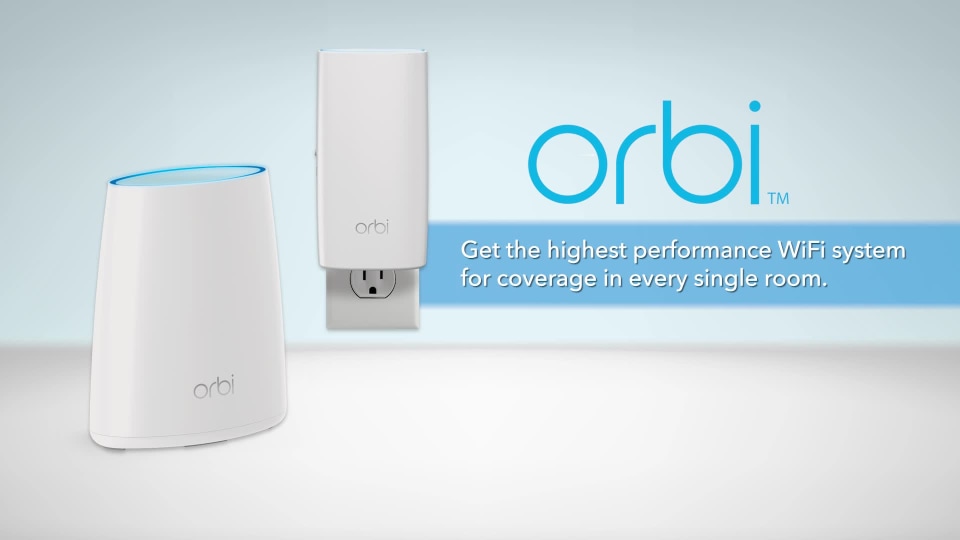 thumbnail video image 2 of NETGEAR - Orbi AC3000 Tri-Band Mesh WiFi System with Router + 1 Satellite Extender, 3Gbps (RBK50), 2 of 12