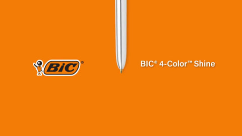 BIC 4-Color Ballpoint Retractable Pen, Assorted Ink, Medium, Pack of 12