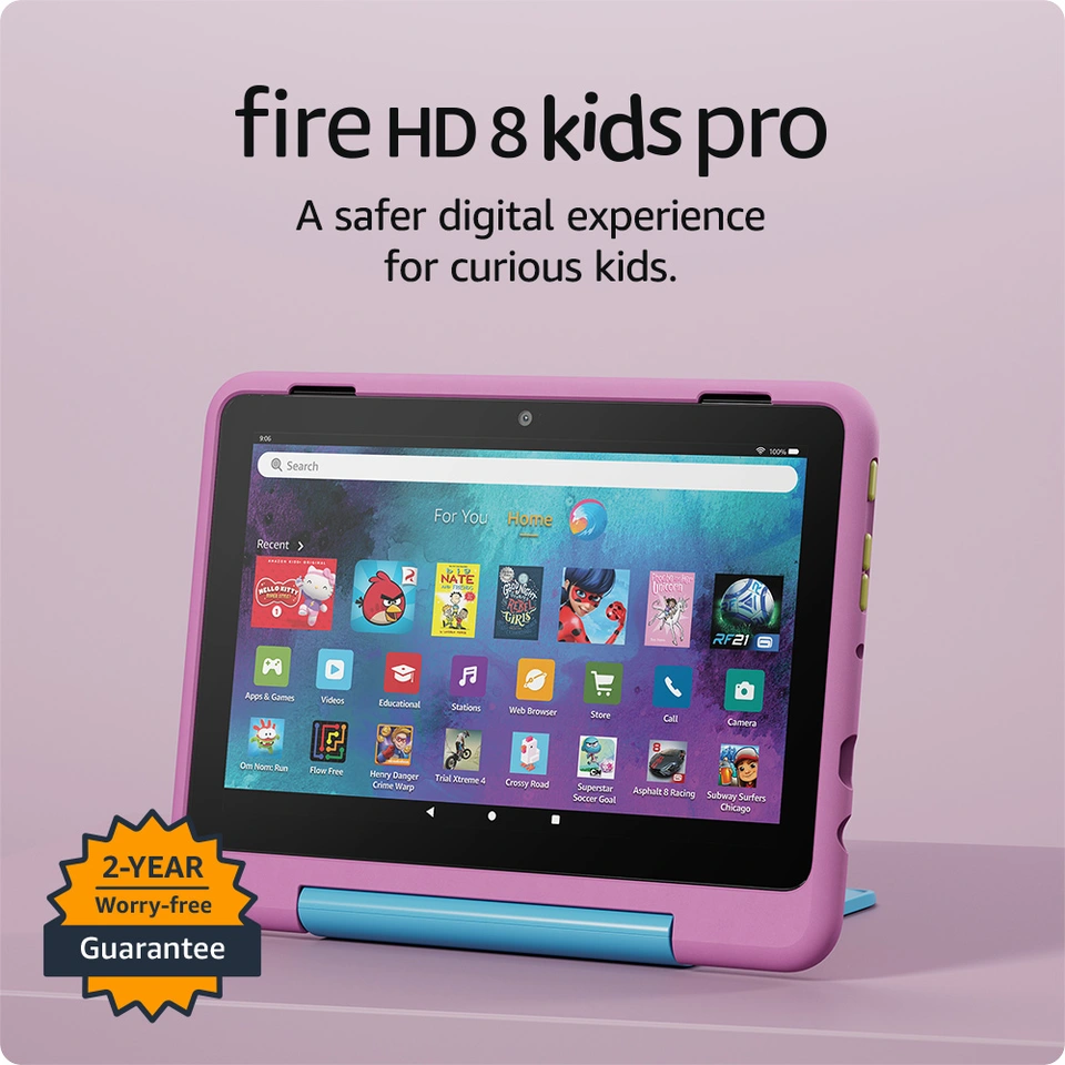 Amazon Fire HD 8 Kids Pro tablet, ages 6 12 | 3GB memory, 8
