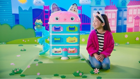 thumbnail video image 2 of Gabby's Dollhouse: The Movie, Meow-mazing Dollhouse with Sound FX, Accessories and BONUS Interactive Ears (Walmart Exclusive), 2 of 10