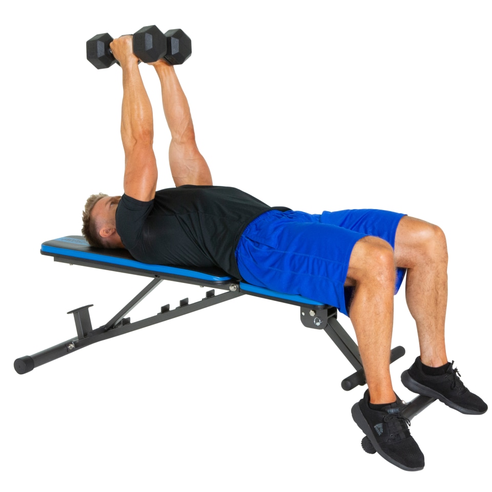 Progear 1300 adjustable 12 position weight bench with 2024 an extended 800lb weight capacity and leg hold down