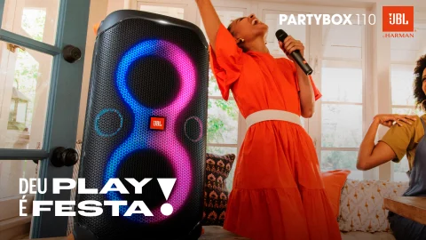 Caixa Amplificada JBL PARTY BOX 110, 160W, Bluetooth Caixa Amplificada JBL PARTY BOX 110, 160W, Bluetooth