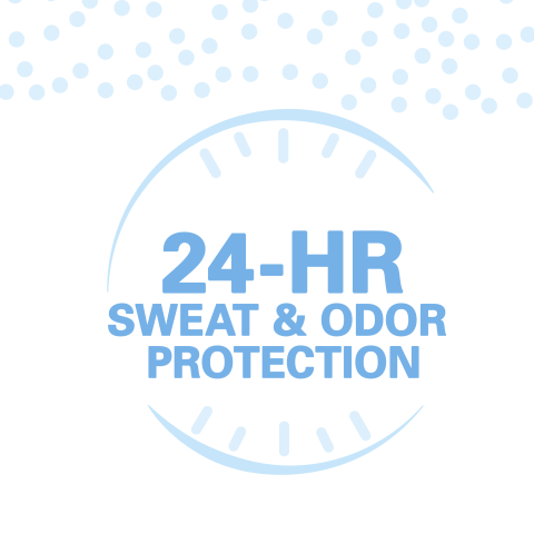 24-Hour Sweat &amp; odor protection