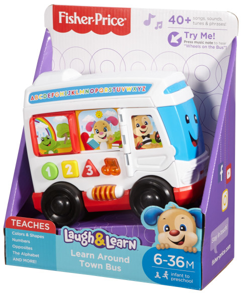 fisher price laugh and learn around town bus