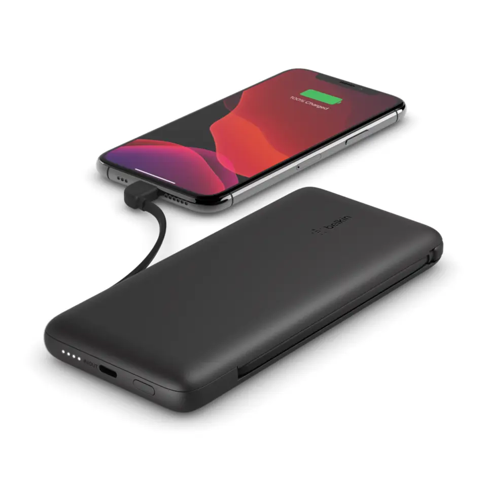 Belkin BOOST CHARGE Plus USB-C Power Bank with Cables, 23W, 10000