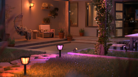 Philips Hue Lily White and Color Outdoor Spotlight Base Kit Plus