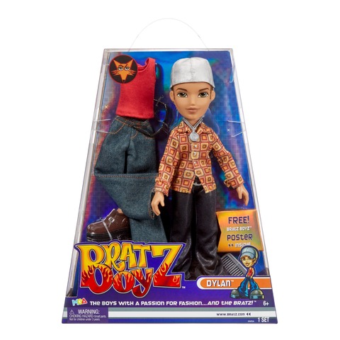 Bratz® Original Fashion Doll Dylan™ with 2 Outfits and Poster 