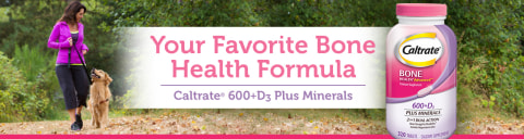 Your favorite bone health formula. Caltrate 600+ D3 Plus Minerals