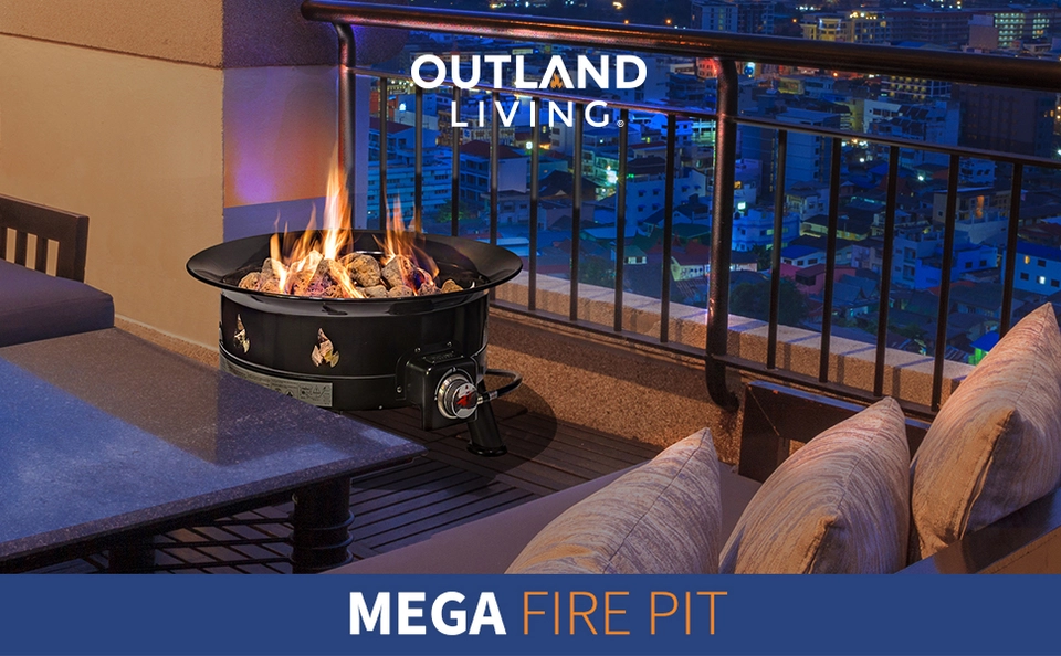 NEW Outland Living Firebowl 883 Mega Outdoor Propane Gas Fire Pit discount with UV and We