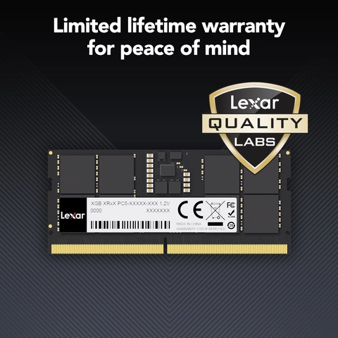 Lexar 32GB (2 x 16GB) DDR5-5600 PC5-44800 CL46 Dual Channel Laptop