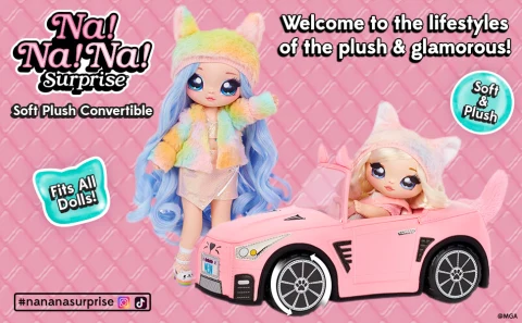 Na Na Na Surprise Kitty-Inspired Soft Plush Convertible Car