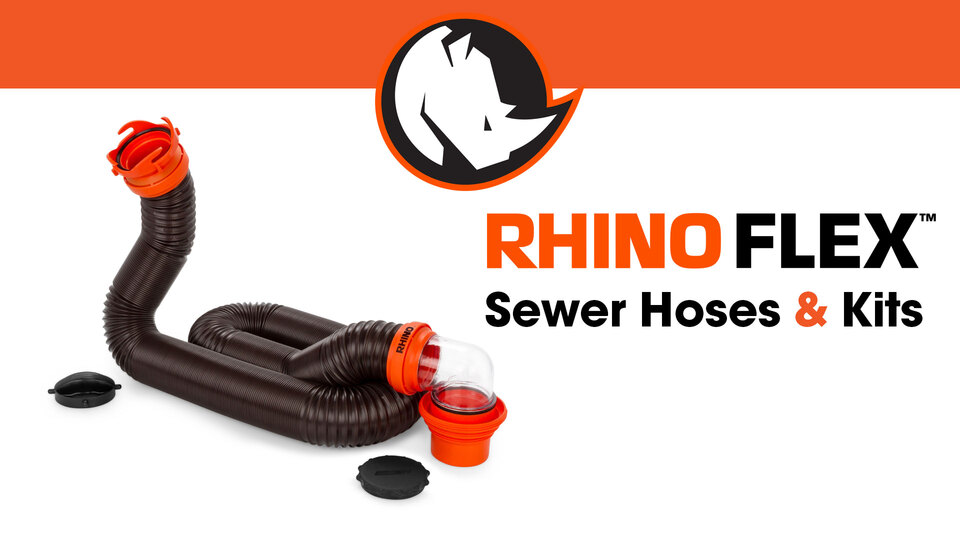 thumbnail video image 2 of Camco RhinoFLEX 15-Foot RV Sewer Hose Kit - Multicolor, 23 Mils of Polyolefin (39762), 2 of 12